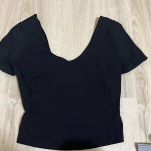 Lululemon v neck crop top